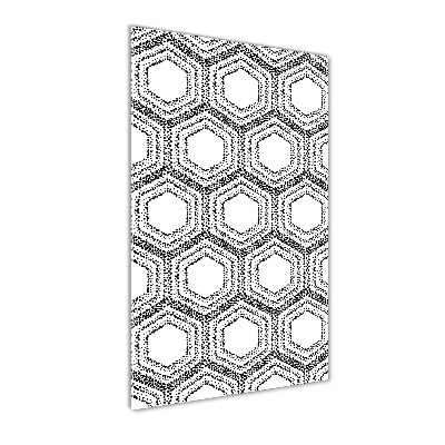 Printed glass wall art Geometric background