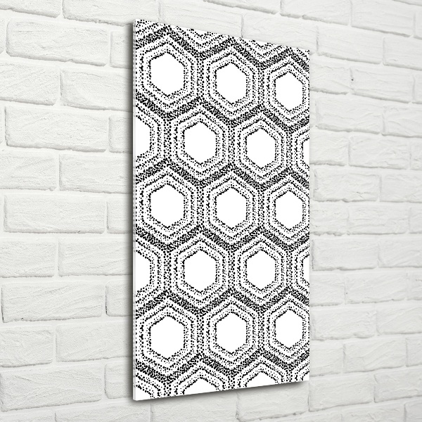 Printed glass wall art Geometric background