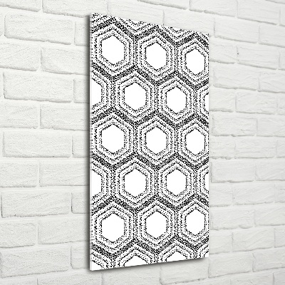 Printed glass wall art Geometric background