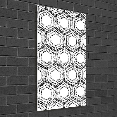 Printed glass wall art Geometric background