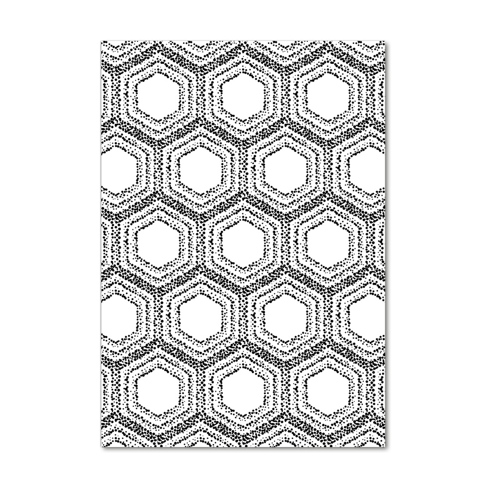 Printed glass wall art Geometric background