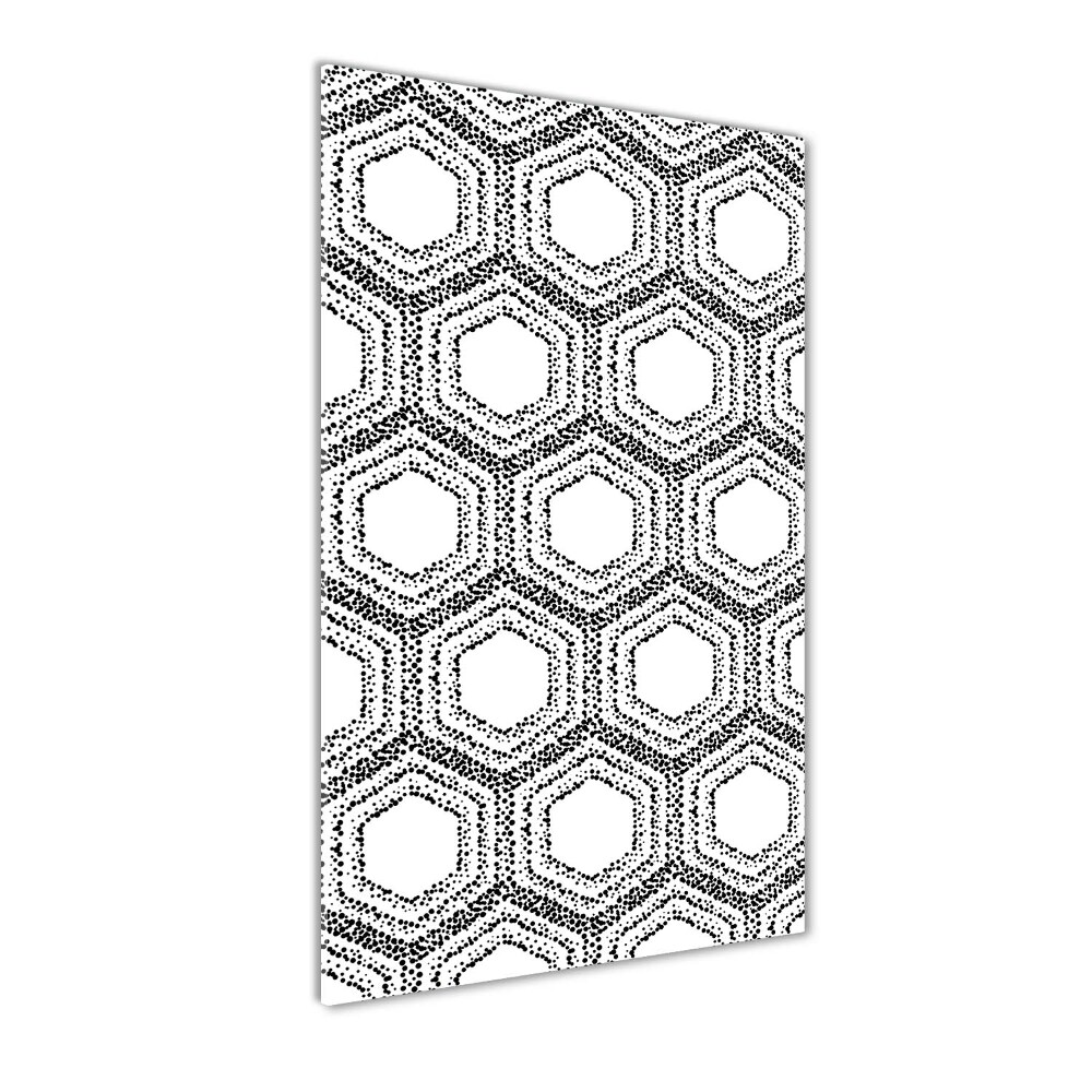 Printed glass wall art Geometric background