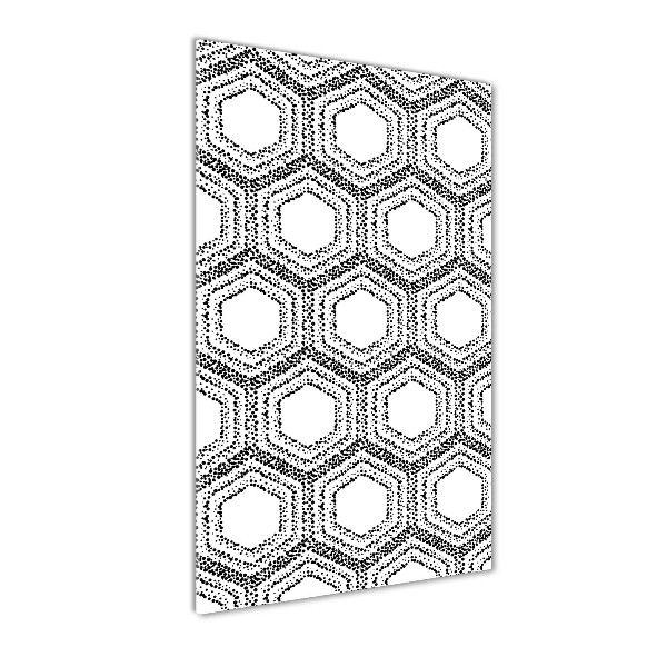 Printed glass wall art Geometric background