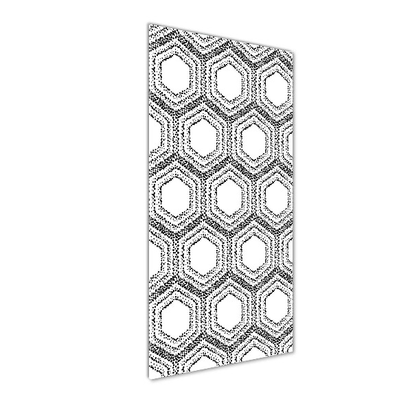 Printed glass wall art Geometric background