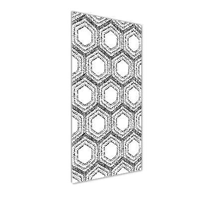 Printed glass wall art Geometric background