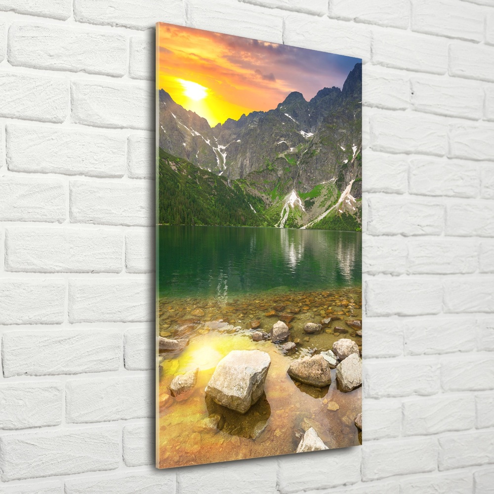 Glass art picture Morskie Oko Tatry