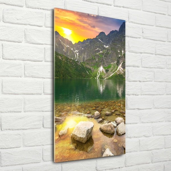 Glass art picture Morskie Oko Tatry