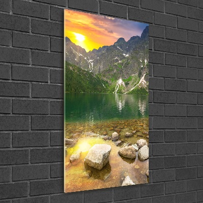 Glass art picture Morskie Oko Tatry