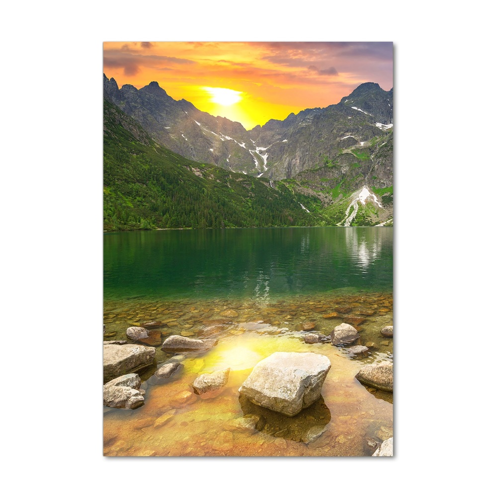 Glass art picture Morskie Oko Tatry