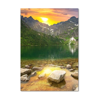 Glass art picture Morskie Oko Tatry