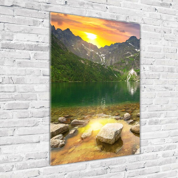 Glass art picture Morskie Oko Tatry