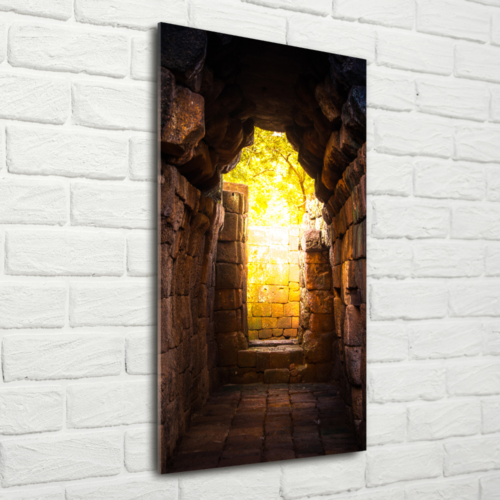 Photo printed on glass Castle basements