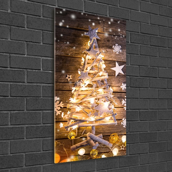 Photo printed on glass Glowing Christmas tree