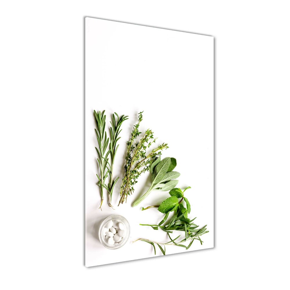 Print on a a glass Herbs