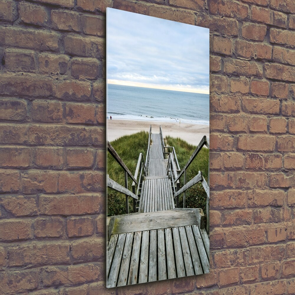 Wall art on glass Path to the beach