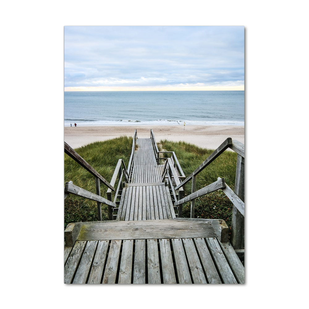 Wall art on glass Path to the beach