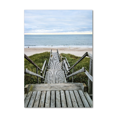 Wall art on glass Path to the beach