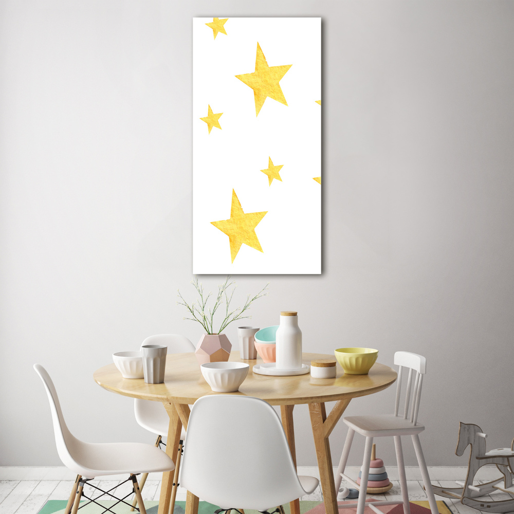 Photo printed on glass Yellow stars