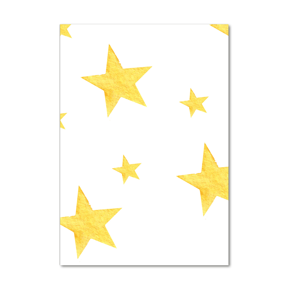 Photo printed on glass Yellow stars