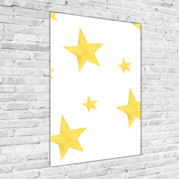 Photo printed on glass Yellow stars