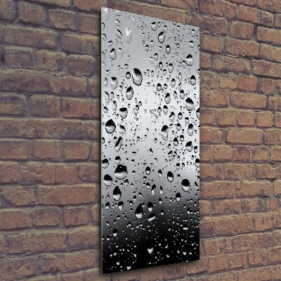 Glass picture wall art Drops of water