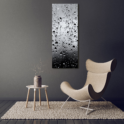 Glass picture wall art Drops of water