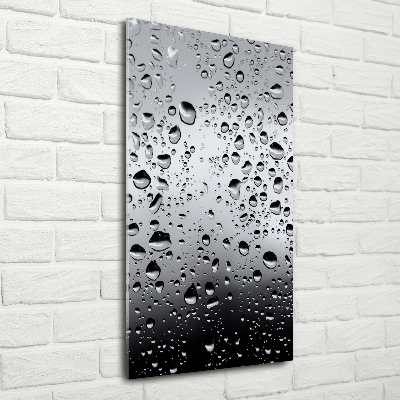 Glass picture wall art Drops of water