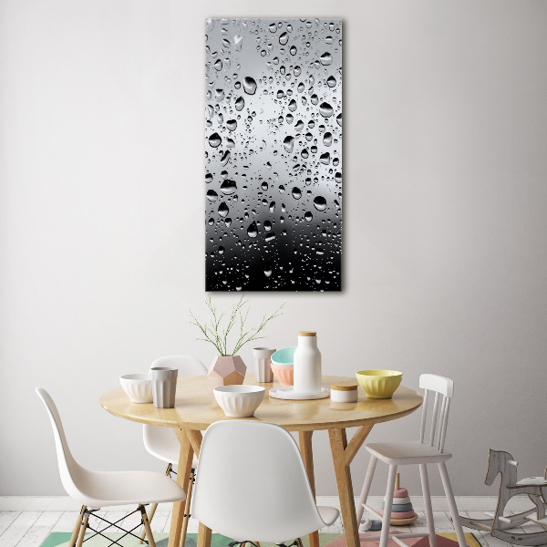 Glass picture wall art Drops of water