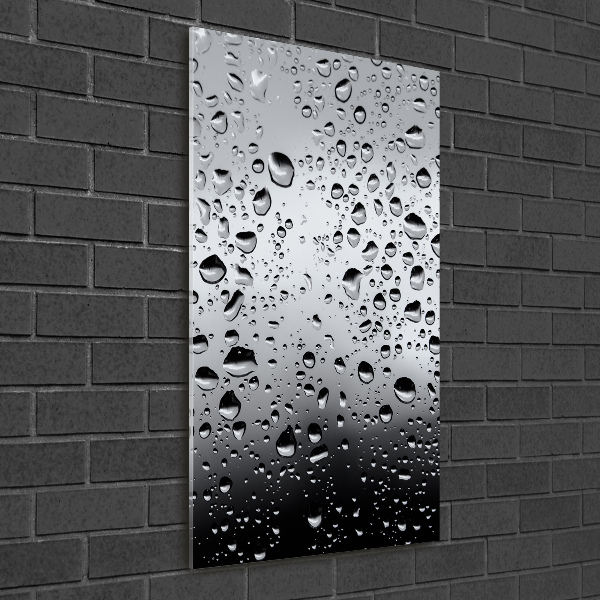 Glass picture wall art Drops of water