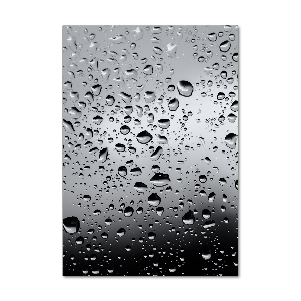 Glass picture wall art Drops of water