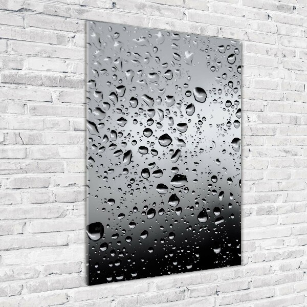 Glass picture wall art Drops of water