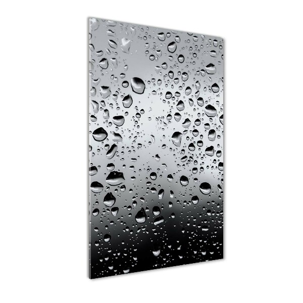 Glass picture wall art Drops of water