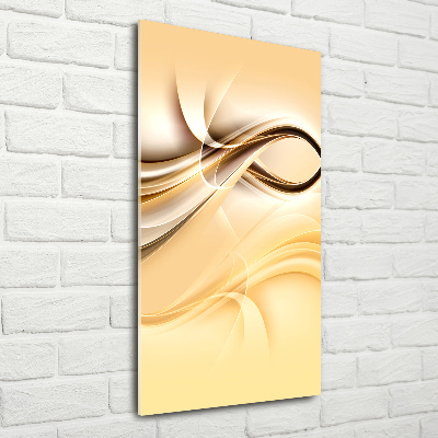 Wall art on glass Wave abstraction