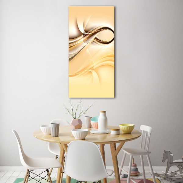 Wall art on glass Wave abstraction