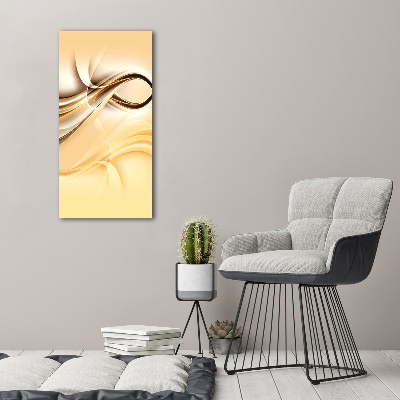 Wall art on glass Wave abstraction