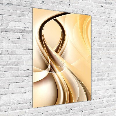 Wall art on glass Wave abstraction