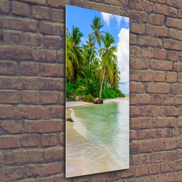 Wall art on glass Tropical beach