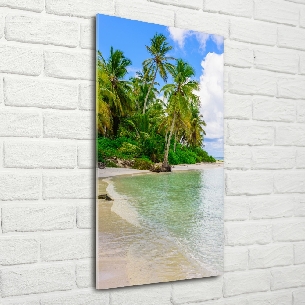 Wall art on glass Tropical beach