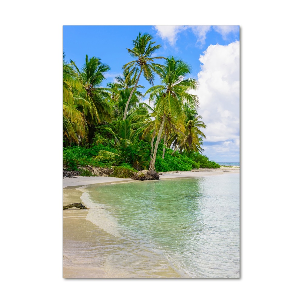 Wall art on glass Tropical beach