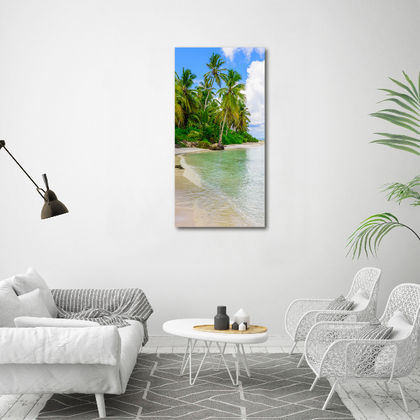 Wall art on glass Tropical beach