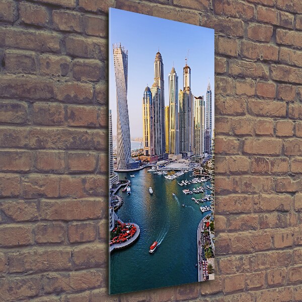 Printed glass wall art Bay of Dubai