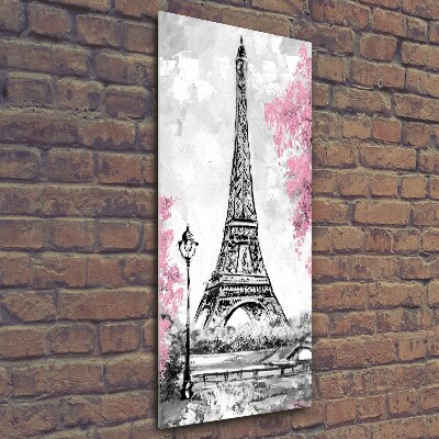 Glass picture wall art Eiffel Paris tower