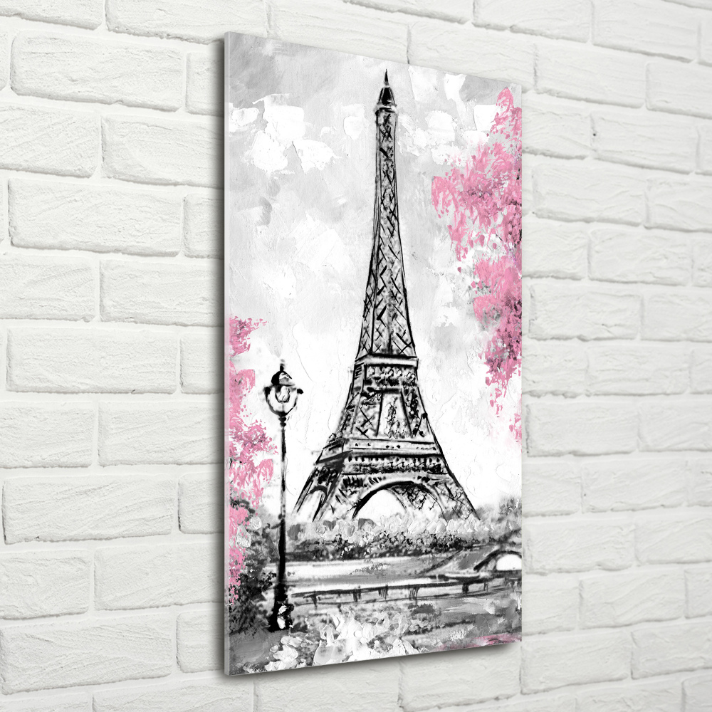 Glass picture wall art Eiffel Paris tower