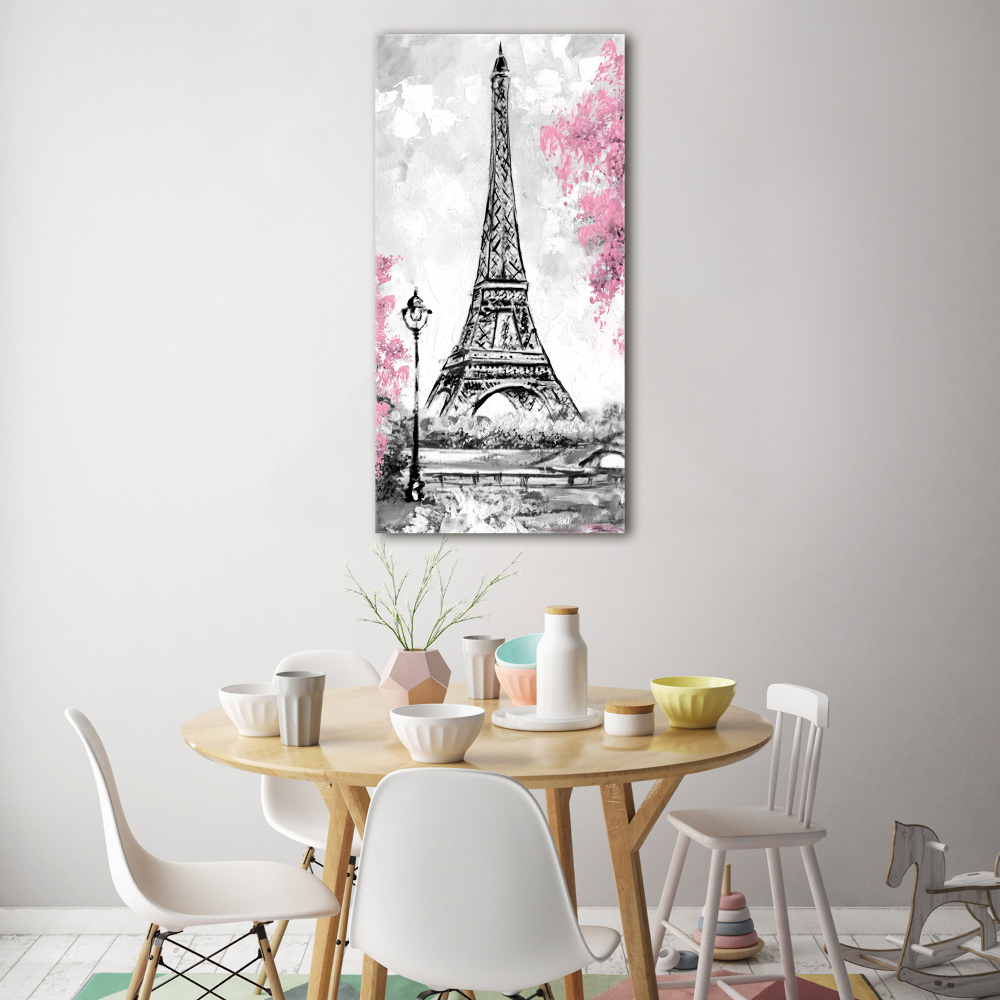 Glass picture wall art Eiffel Paris tower