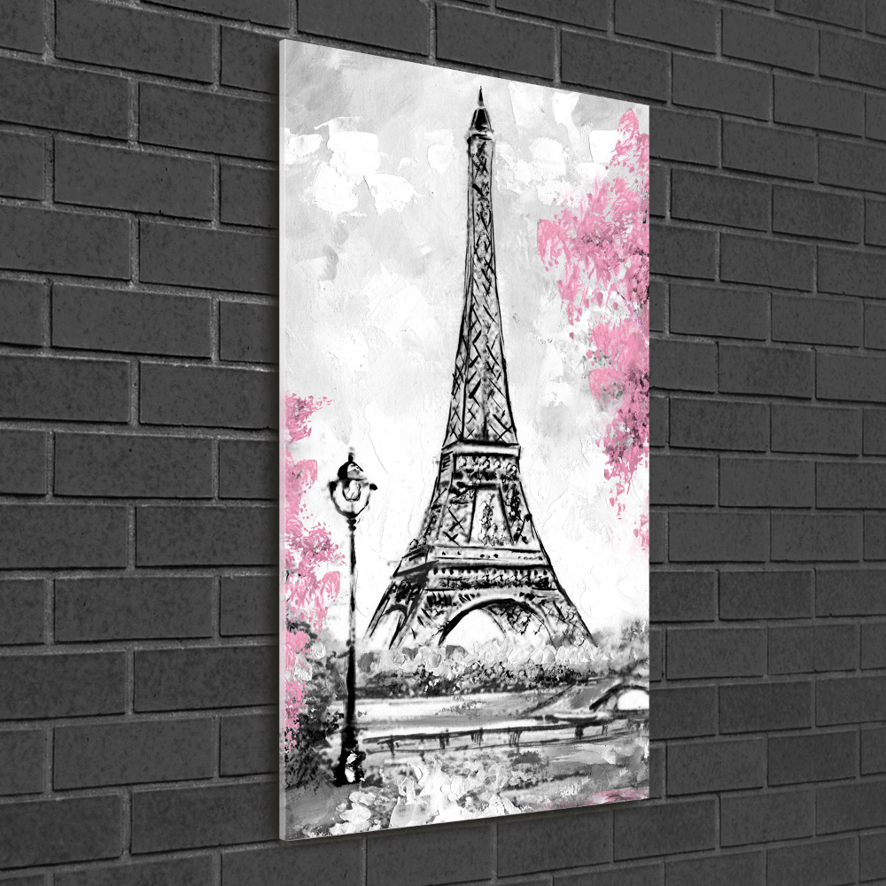 Glass picture wall art Eiffel Paris tower