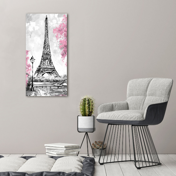 Glass picture wall art Eiffel Paris tower