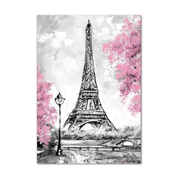 Glass picture wall art Eiffel Paris tower