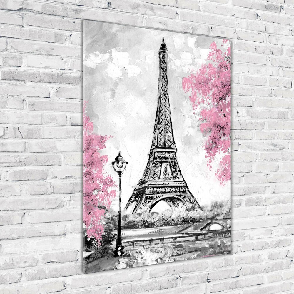 Glass picture wall art Eiffel Paris tower