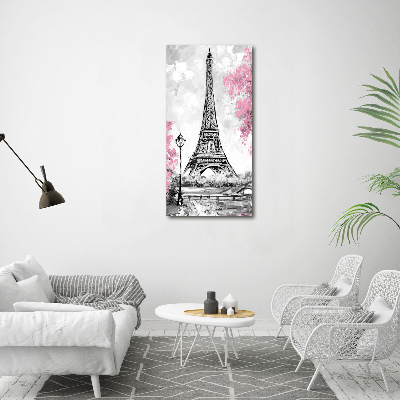 Glass picture wall art Eiffel Paris tower