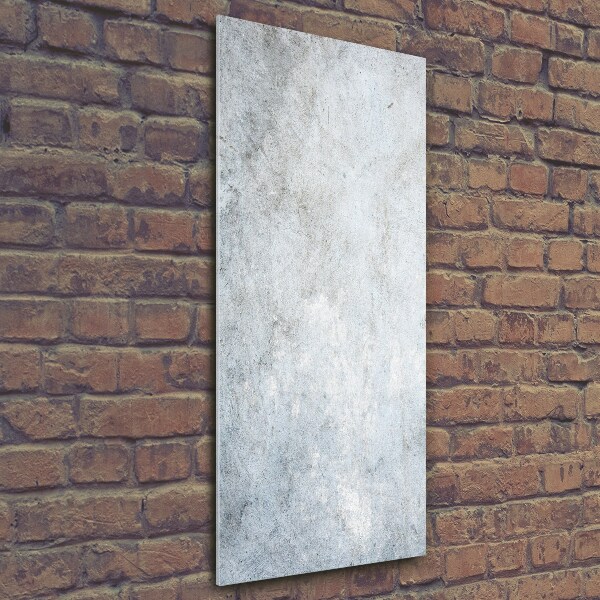 Printed glass wall art Concrete background